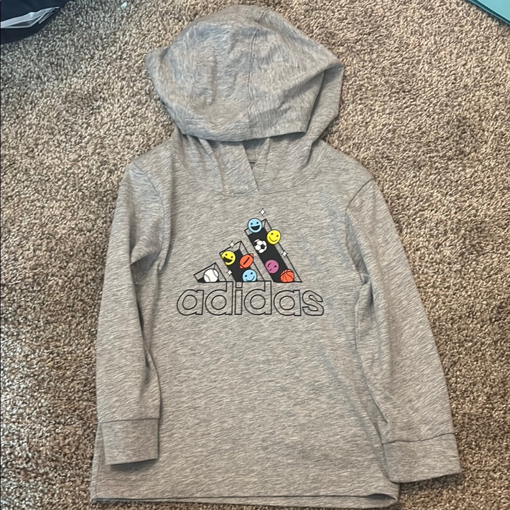 Adidas Gray Sweatshirt Classic Athletic Style